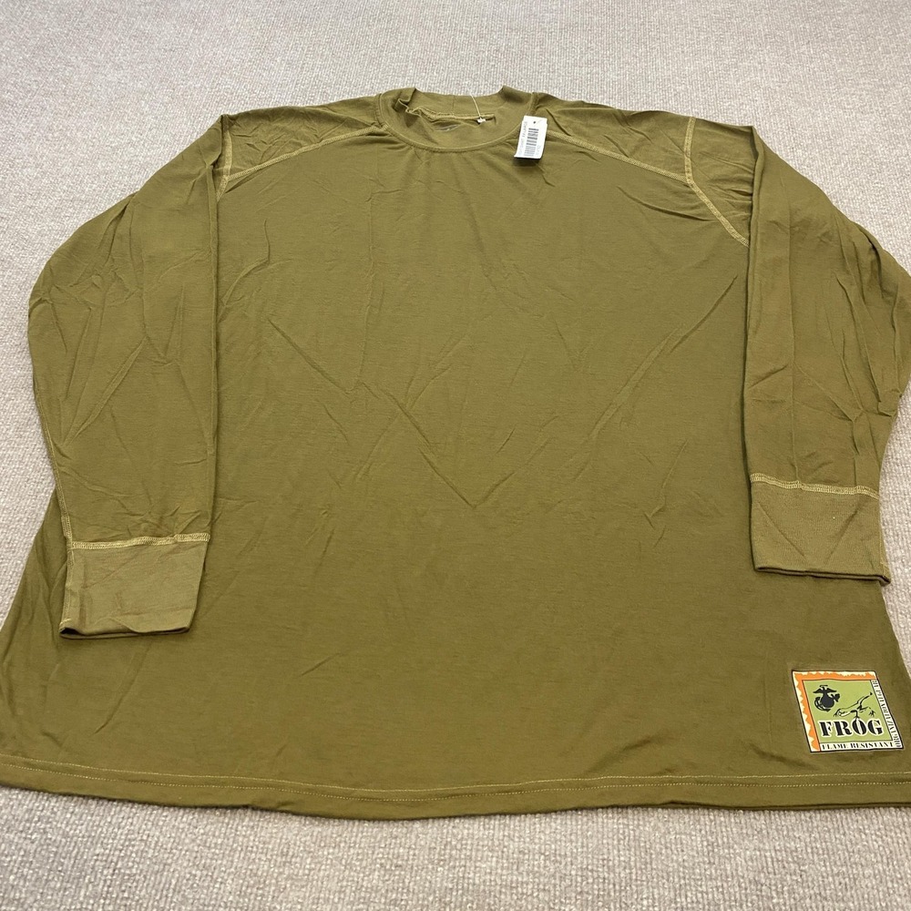 Peckham FROG Shirt Mens 2XL Green FR Silkweight Flame Resistant USMC Long Sleeve